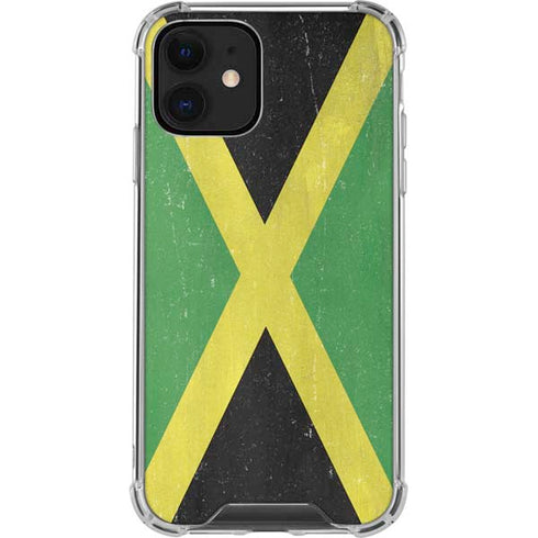 Jamaica Flag Distressed iPhone 12 Clear Case